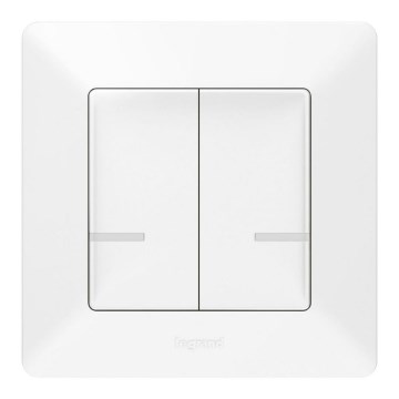 Legrand 752187- Smart wireless 2-button switch VALENA 1xCR2032 Wi-Fi IP40