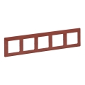 Legrand 754075 - VALENA LIFE 5-gang switch frame, brick red