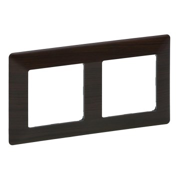 Legrand 754172 - Dark wood frame for VALENA LIFE 2-gang switches