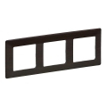 Legrand 754173 - VALENA LIFE 3-gang switch frame, dark wood finish