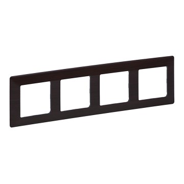 Legrand 754174 - VALENA LIFE 4-gang switch frame, dark wood finish