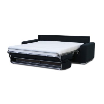 LEKA Blue 3-Seater Sofa Bed for Everyday Sleeping