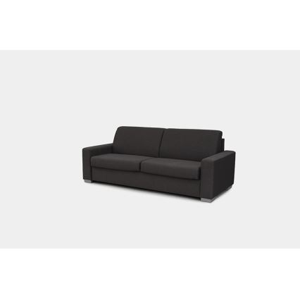 LEKA three-seater sofa bed for daily use — brown