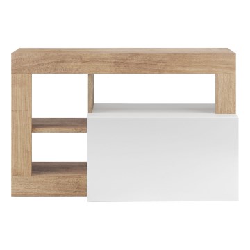 LENOR Bench 91x209 cm White/Brown