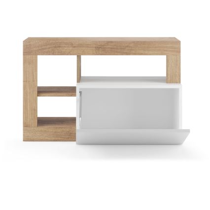 LENOR Bench 91x209 cm White/Brown