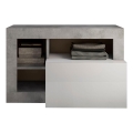 LENOR Bench White/Grey Concrete