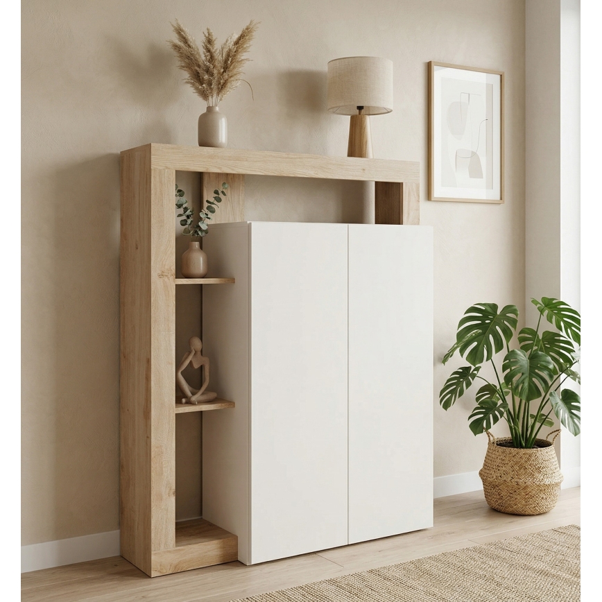 LENOR Chest of Drawers Cashmere/Brown