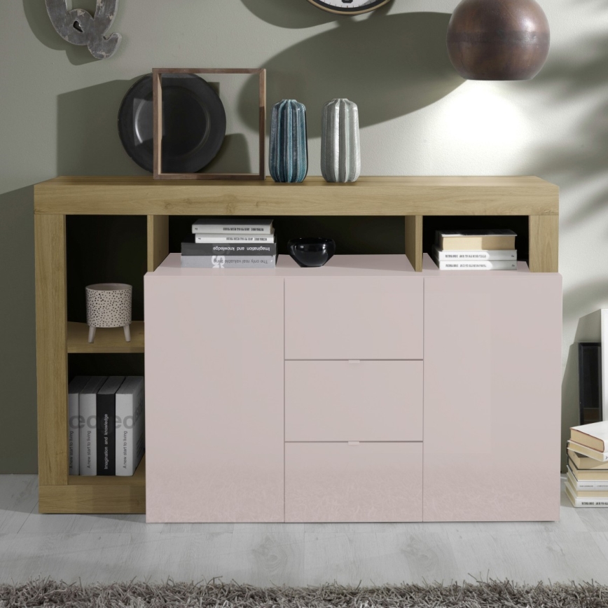 LENOR Chest of Drawers Cashmere/Brown