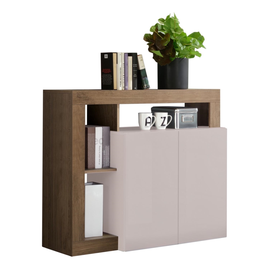 LENOR chest of drawers cashmere/oak