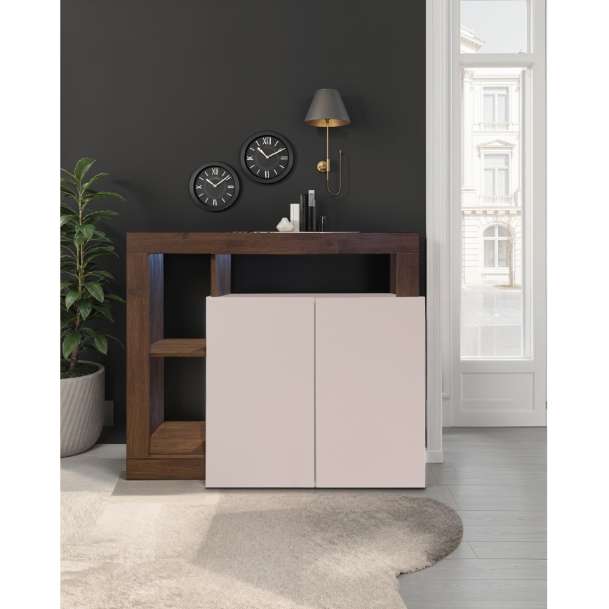 LENOR chest of drawers cashmere/oak