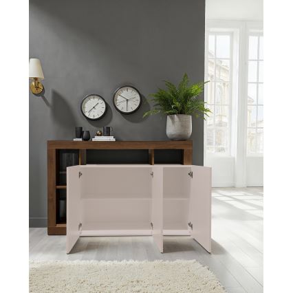 LENOR chest of drawers Cashmere/Oak