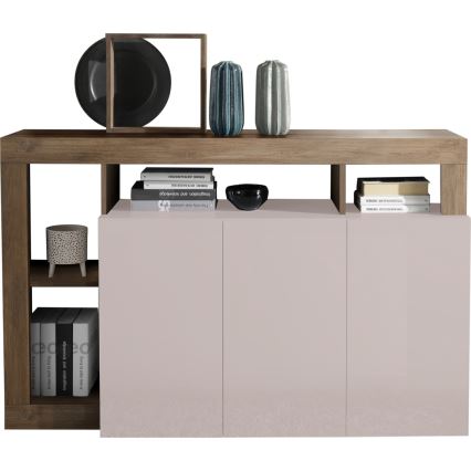 LENOR chest of drawers Cashmere/Oak