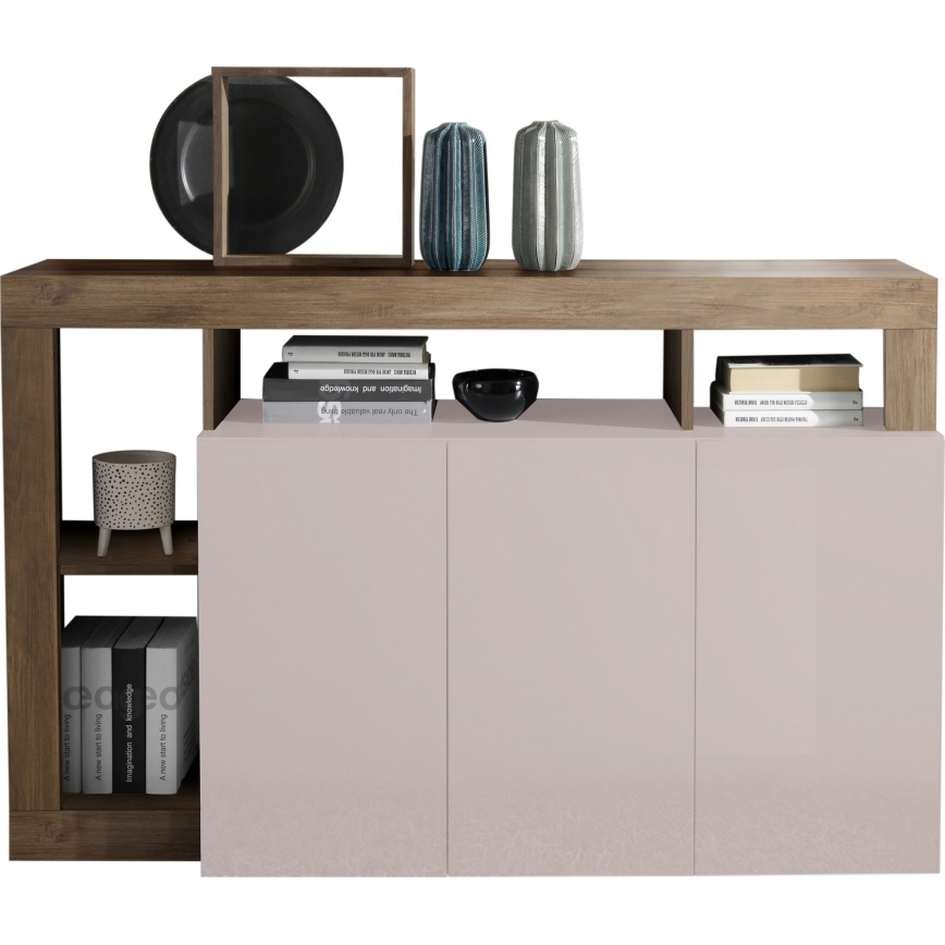 LENOR chest of drawers Cashmere/Oak