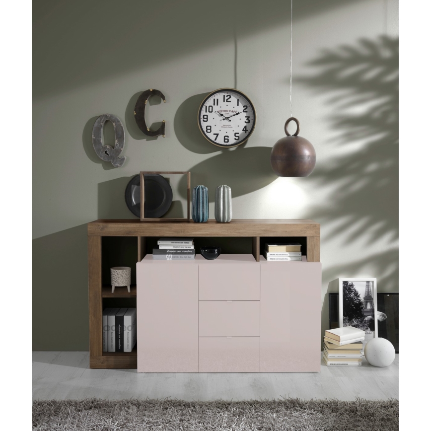LENOR Chest of Drawers – Cashmere/Oak