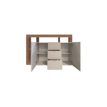 LENOR Chest of Drawers – Cashmere/Oak