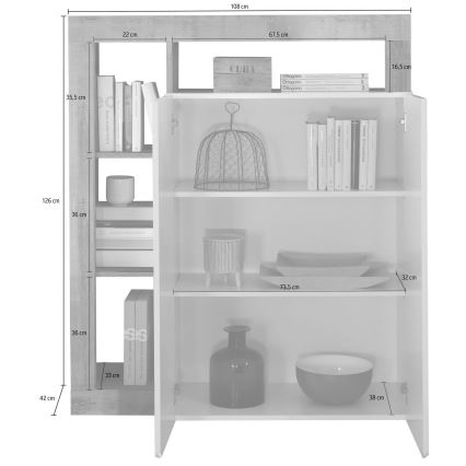 LENOR Chest of Drawers White/Anthracite