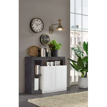 LENOR Chest of Drawers White/Anthracite