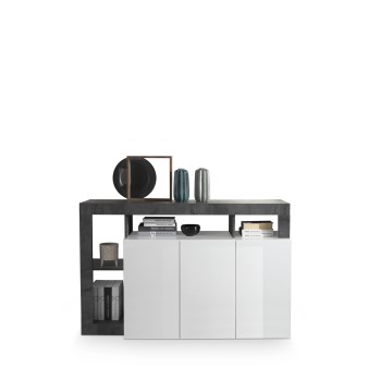 LENOR chest of drawers white/anthracite