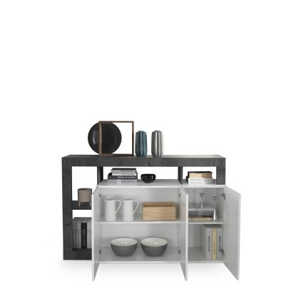 LENOR chest of drawers white/anthracite