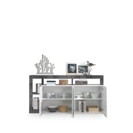 LENOR Chest of Drawers, White/Anthracite