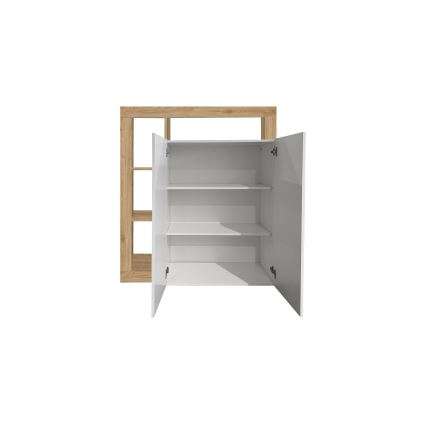 LENOR chest of drawers white/brown