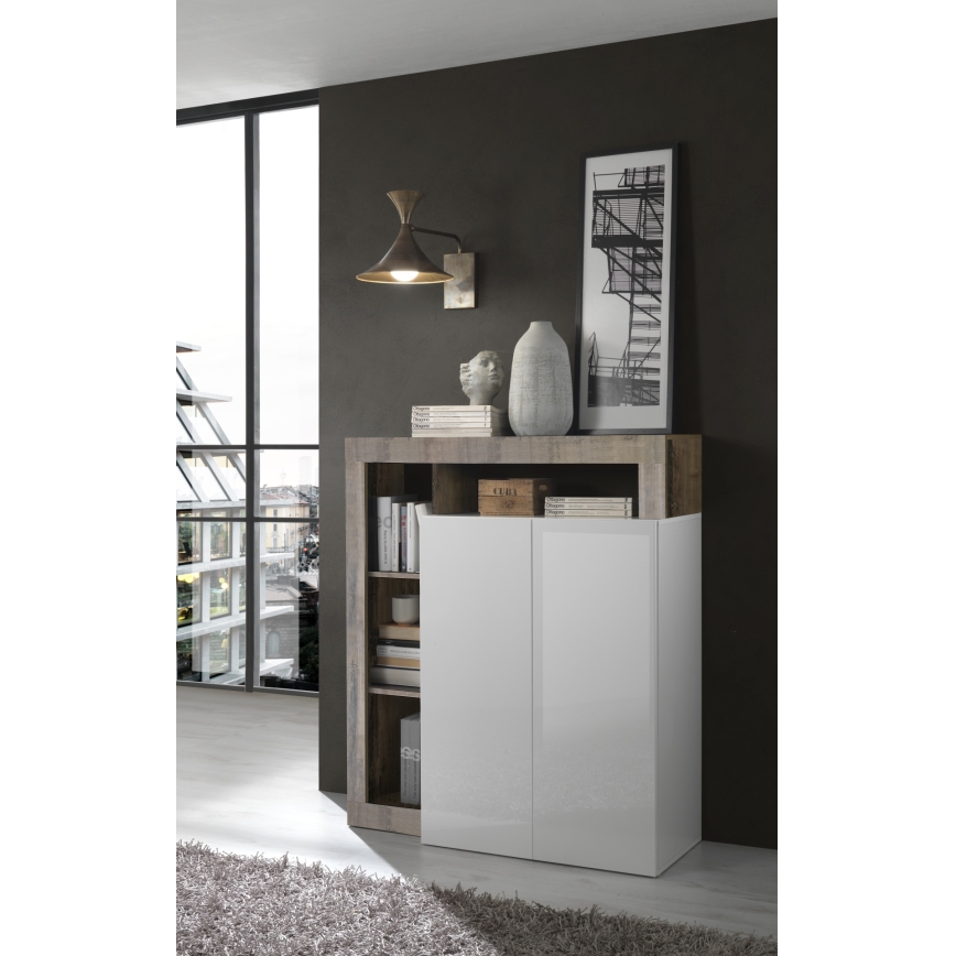 LENOR Chest of Drawers White/Brown