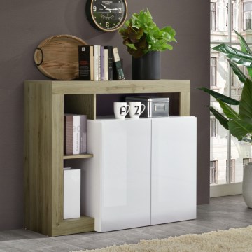 LENOR Chest of Drawers, White/Brown