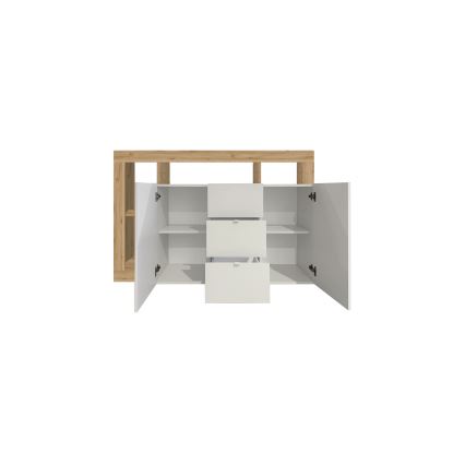 LENOR Chest of Drawers, White/Brown