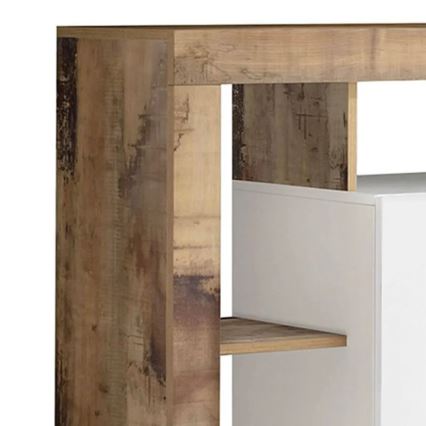 LENOR Chest of Drawers, White/Brown