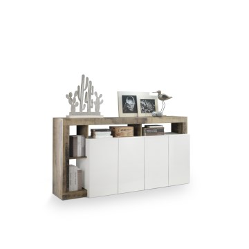 LENOR Chest of Drawers, White/Brown