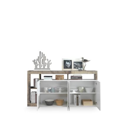 LENOR Chest of Drawers, White/Brown