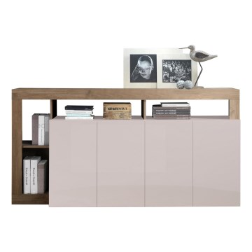 LENOR Chest of Drawers — Cashmere/Oak