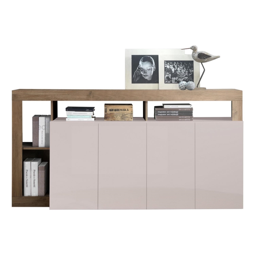 LENOR Chest of Drawers — Cashmere/Oak