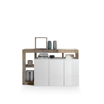 LENOR dresser white/brown