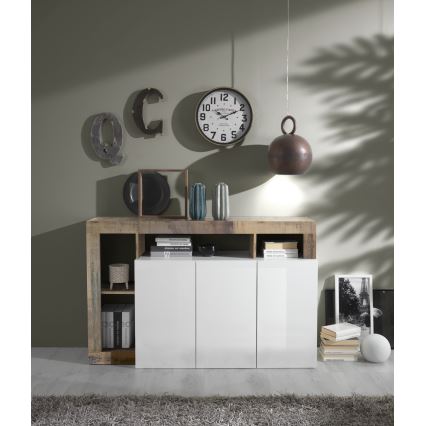 LENOR dresser white/brown