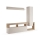 LENOR Living Room Wall Unit, Cashmere/Brown