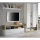 LENOR Living Room Wall Unit, White/Brown
