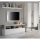 LENOR Living Room Wall Unit White/Concrete Grey