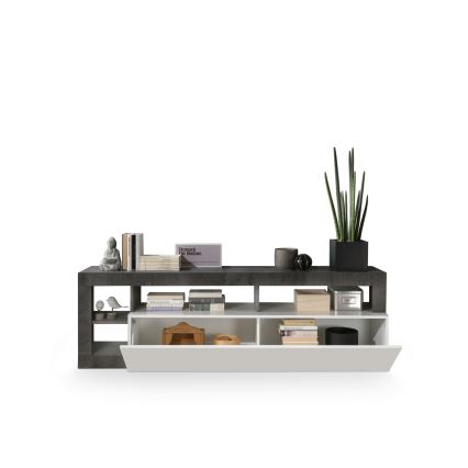 LENOR TV Stand, White/Anthracite