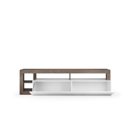 LENOR TV Stand, White/Oak