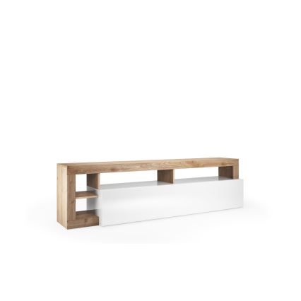 LENOR TV unit, White/Light Oak