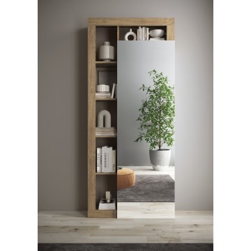 LENOR Wardrobe 91x209 cm White/Brown