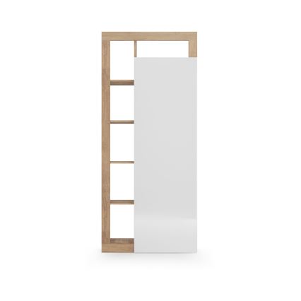 LENOR Wardrobe 91x209 cm White/Brown