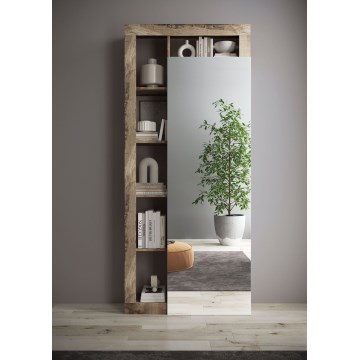 LENOR Wardrobe 91x209 cm White/Brown