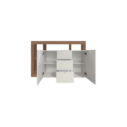 LENOR White/Oak Chest of Drawers