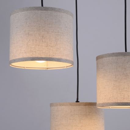 Leuchten Direkt 11236-79 - Chandelier on a string BARK 3xE27/40W/230V wood