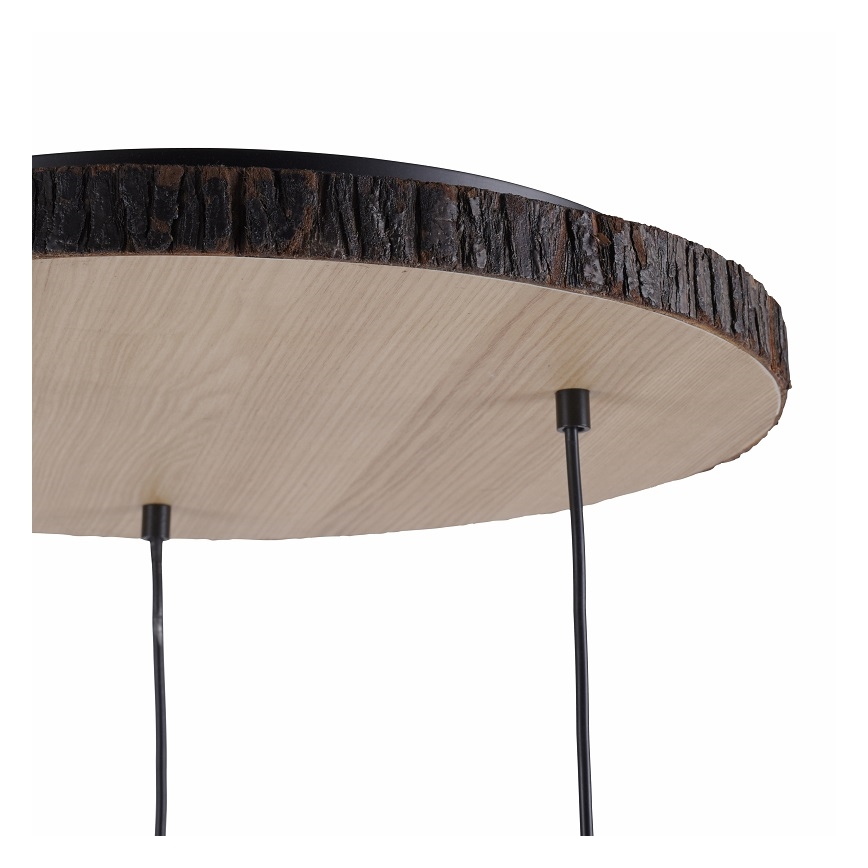 Leuchten Direkt 11236-79 - Chandelier on a string BARK 3xE27/40W/230V wood