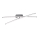 Leuchten Direkt 11272-55 - LED Surface-mounted chandelier SIMON 2xLED/8W/230V matte chrome