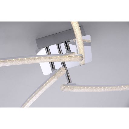 Leuchten Direkt 11291-17 - LED Surface-mounted chandelier SIMON 4xLED/3W/230V shiny chrome