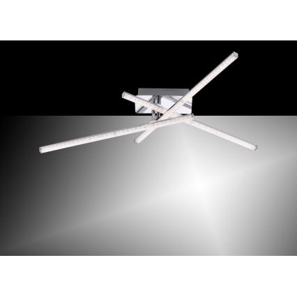 Leuchten Direkt 11293-17 - LED Surface-mounted chandelier SIMON 3xLED/5W/230V shiny chrome